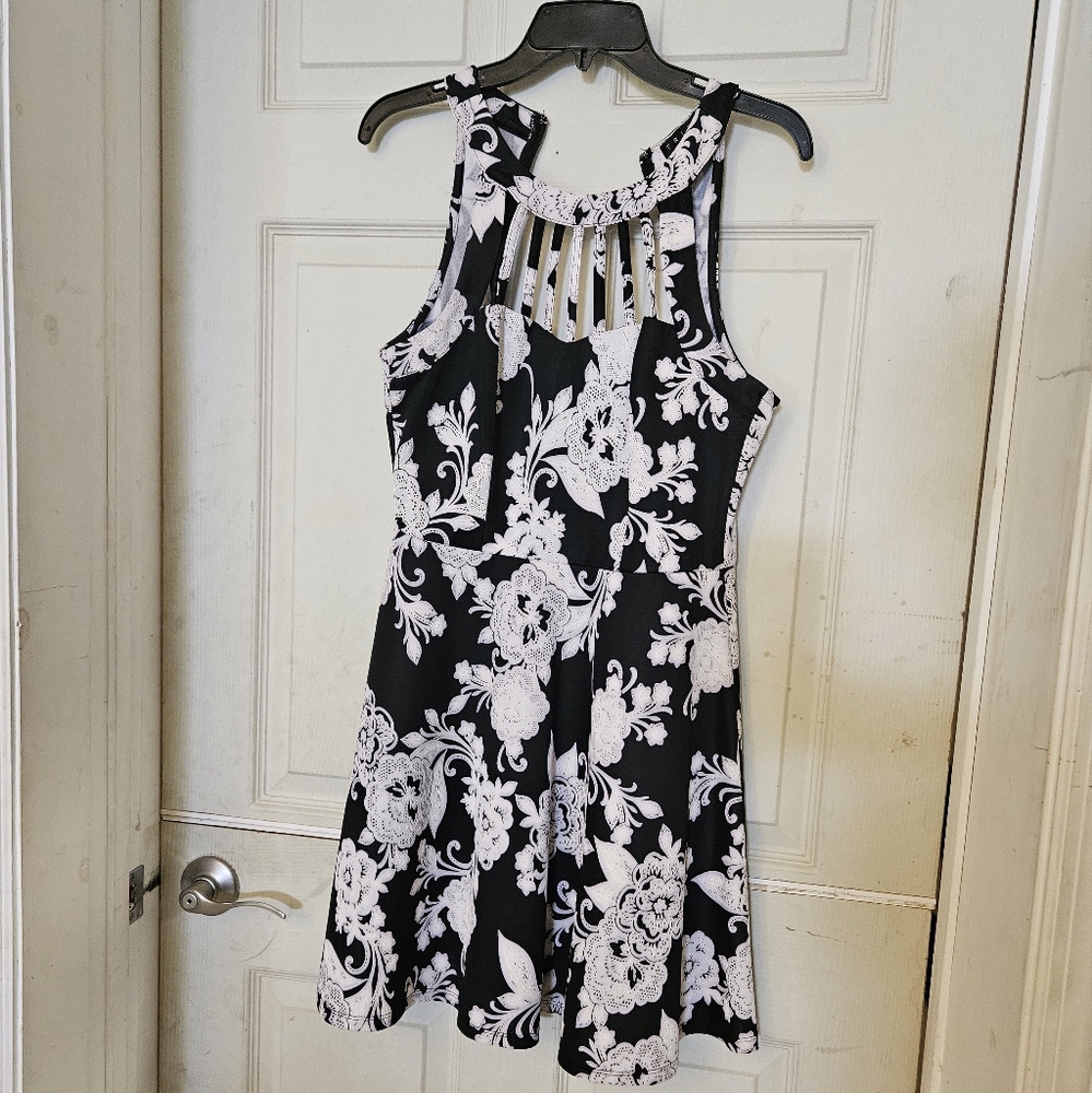 Black and White Floral Dress